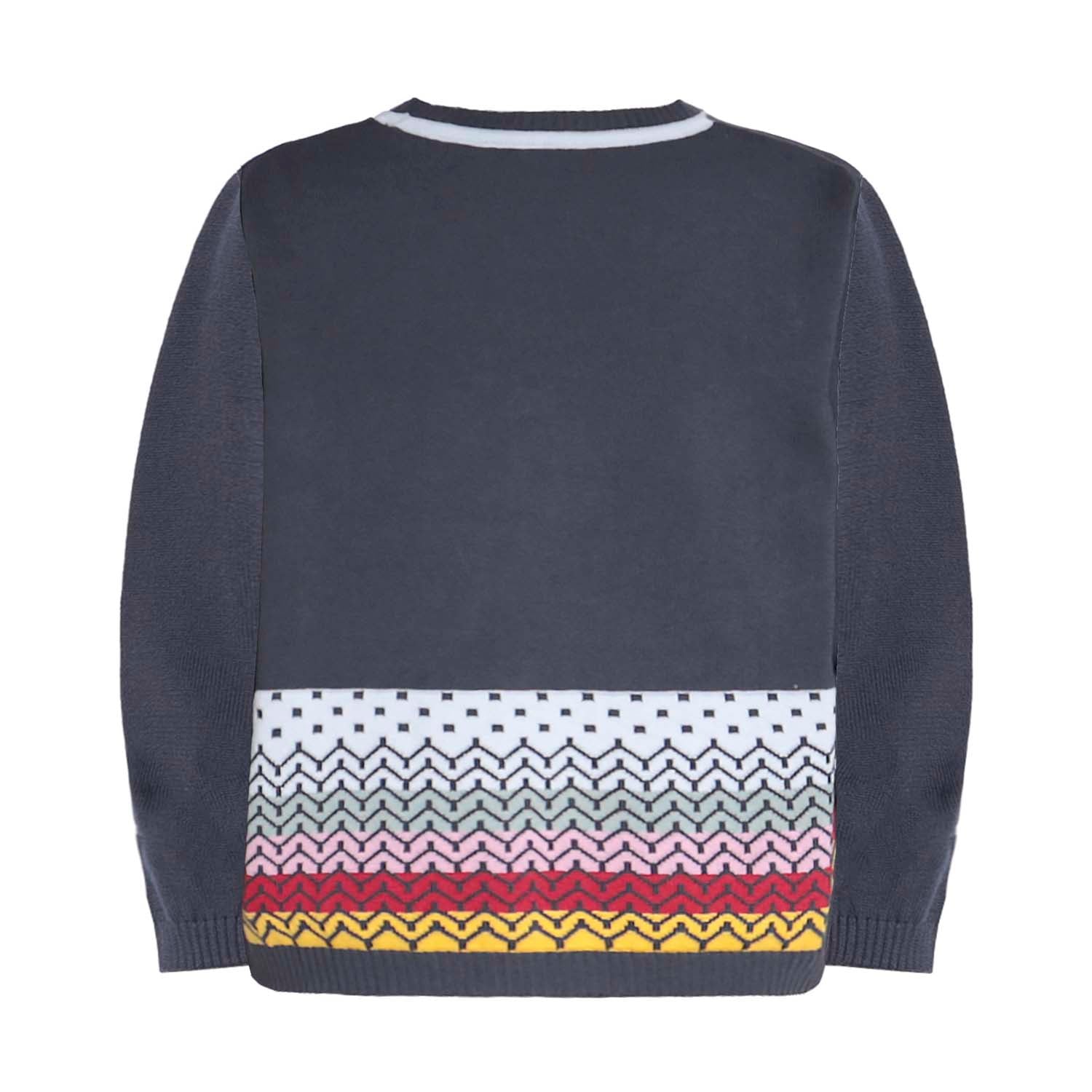 The Hand-Embroidered Cardigan — Grey