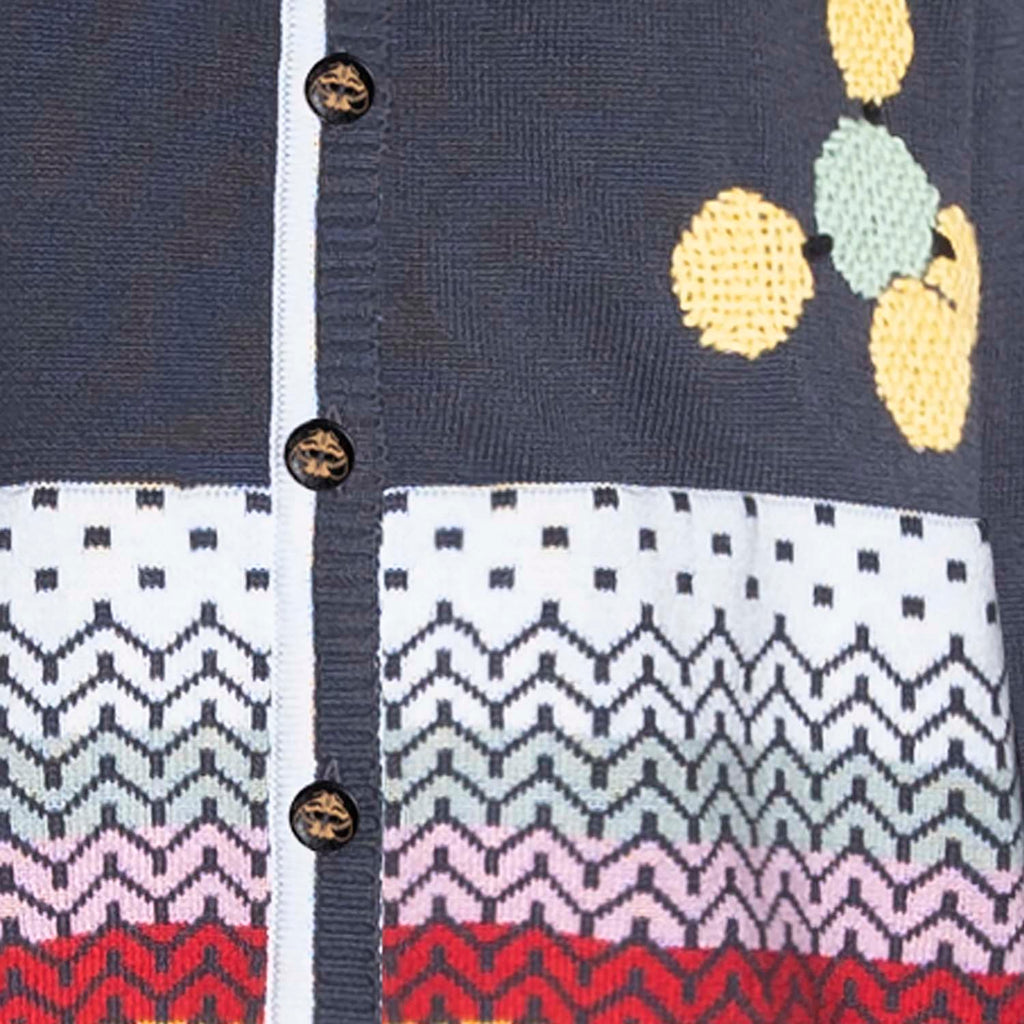 The Hand-Embroidered Cardigan — Grey