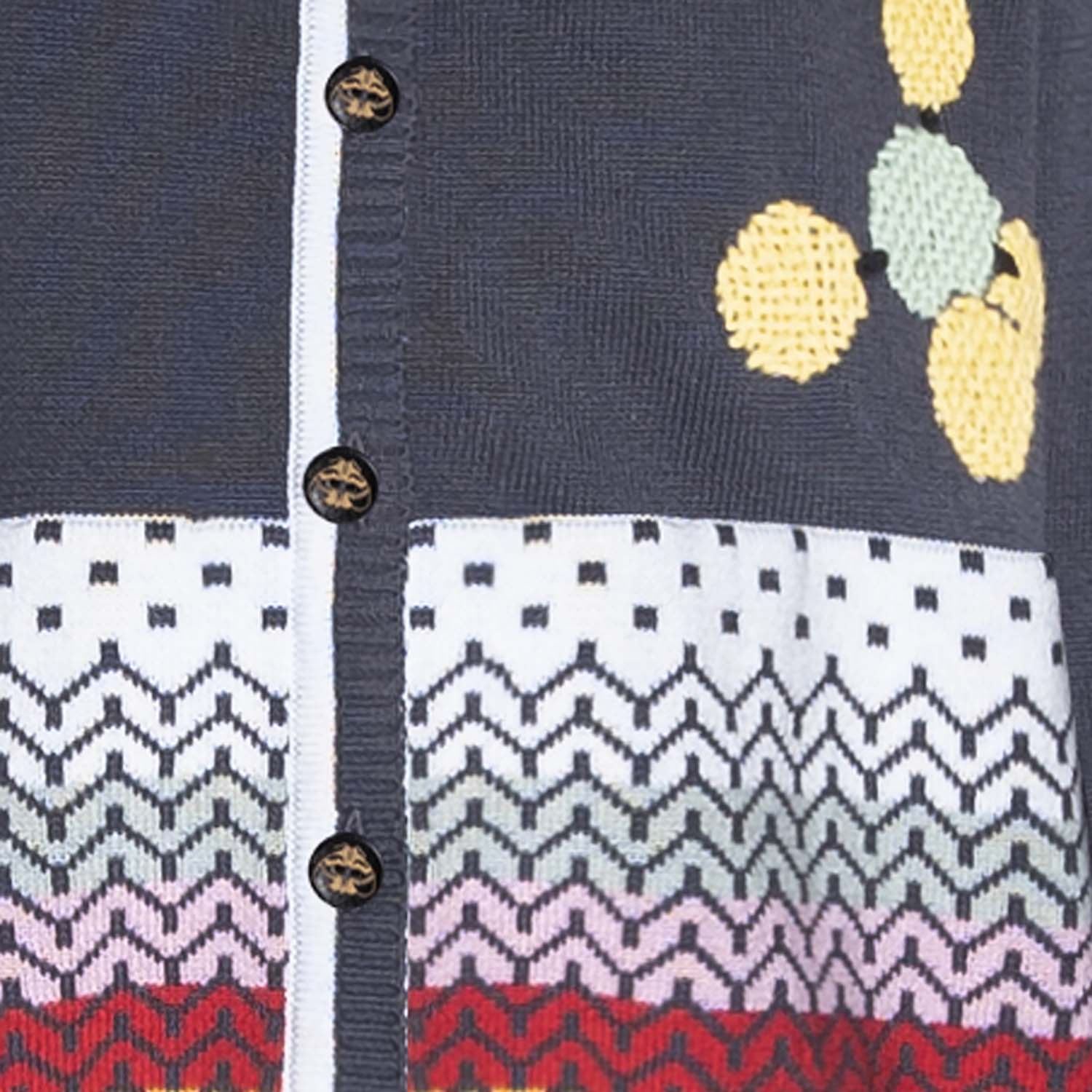 The Hand-Embroidered Cardigan — Grey